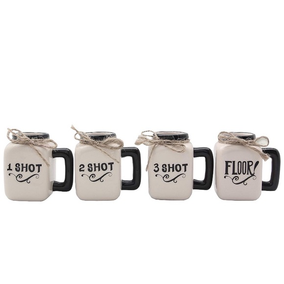 Young's Ceramic Mason Jar Shot Glass (Set of 4) - Picture 2 of 2